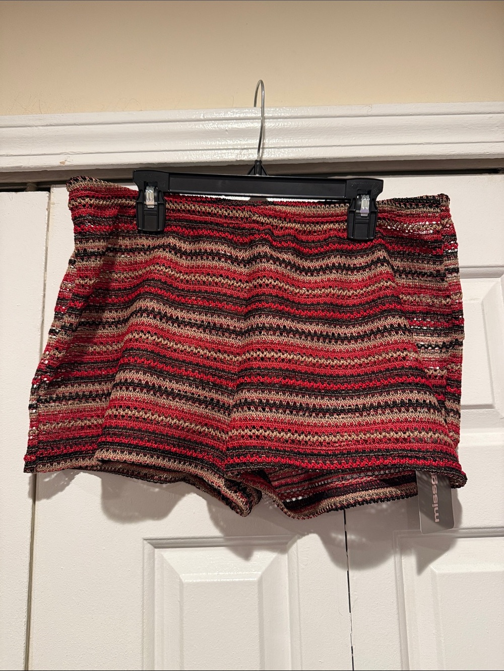 Missguided Multicolor Knit Stripe High Waist Shorts